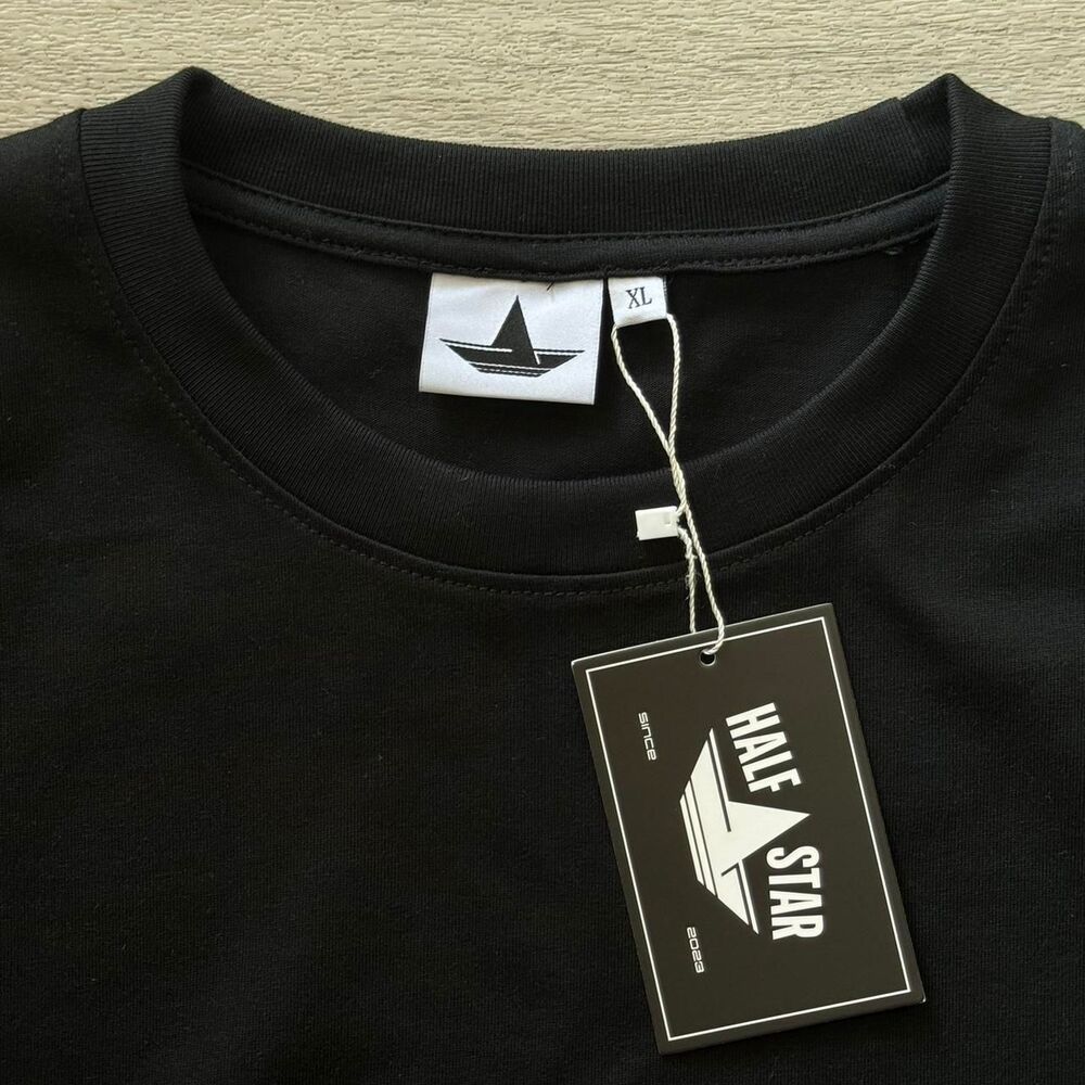 🔥New HalfStar Men's Black T-Shirt, Boxy Fit, NWT👀!! High-Quality Cotton ! - Picture 2 of 5
